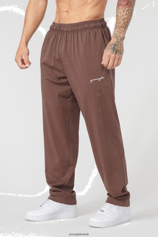 Youngla Joggers - YoungLA الرجال 215 لا توجد أغطية لمضخة الكفة شوكولاتة 4L466B888 ملابس